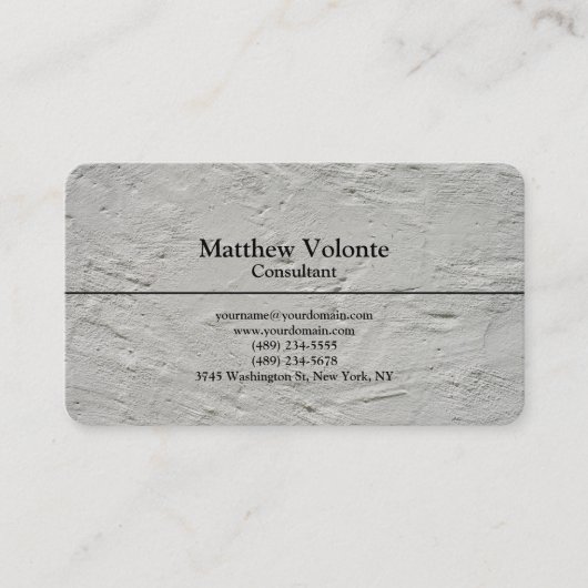 Carte De Visite Tendance Plain Stylish Grey Texture murale (Devant)