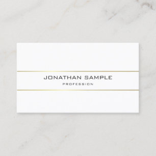 Carte De Visite Tendance Plaine Élégante Design minimal Grilles Or