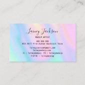 Carte De Visite Tendance rose pastel abstrait violet vagues (Dos)