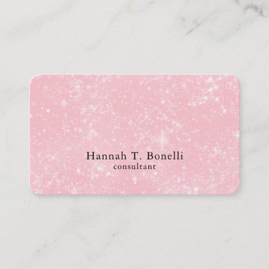 Carte De Visite Tendance rose Plaine Créative Moderne Feminine (Devant)