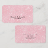 Carte De Visite Tendance rose Plaine Créative Moderne Feminine (Devant / Derrière)