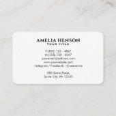 Carte De Visite Tendance rose turquoise bleu Watercolor raypes (Dos)