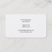 Carte De Visite Tendance Rouge blanc blanc pur (Dos)