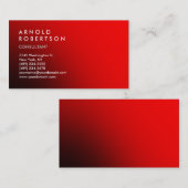 Carte de visite tendance rouge simple moderne (Devant / Derrière)