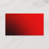 Carte de visite tendance rouge simple moderne (Dos)