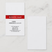 Carte de visite tendance rouge vertical (Devant / Derrière)