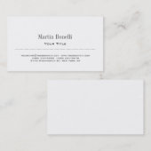 Carte de visite tendance script noir et blanc (Devant / Derrière)