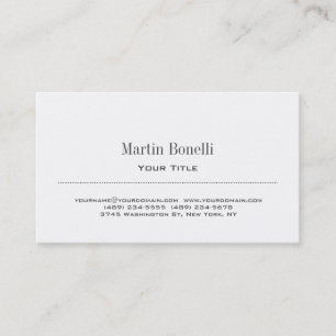 Carte de visite tendance script noir et blanc