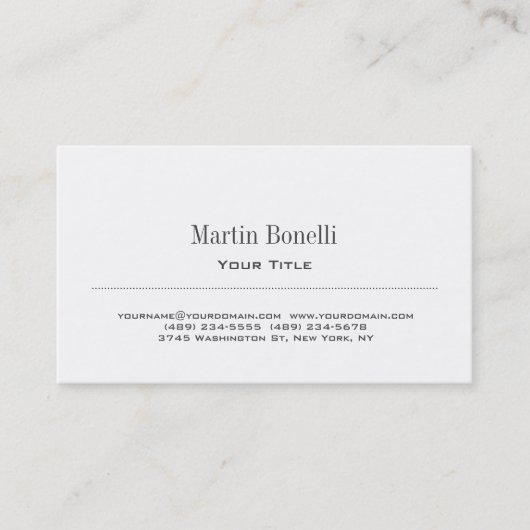 Carte de visite tendance script noir et blanc (Devant)