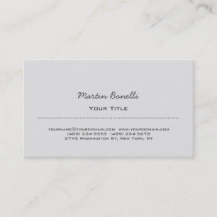 Carte de visite tendance script noir et blanc