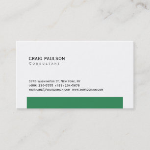 Carte de visite tendance Sea Green White Attractif