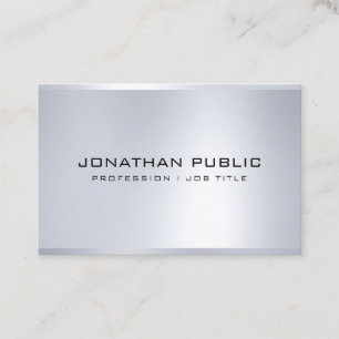 Carte De Visite Tendance Silver Look moderne Modèle professionnel