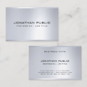 Carte De Visite Tendance Silver Look moderne Modèle professionnel (Devant / Derrière)
