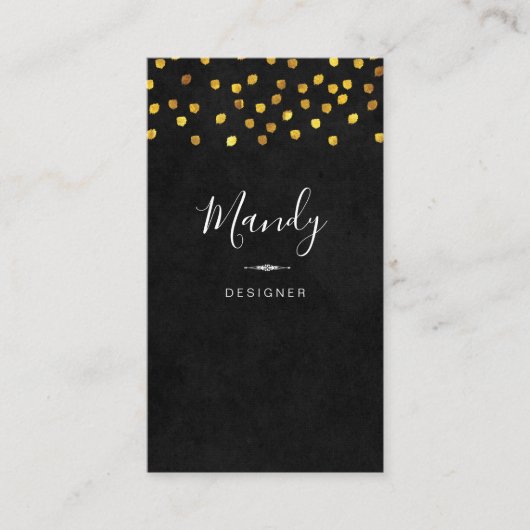 Carte De Visite Tendance Simple (Luxure Point Or) (Devant)