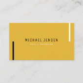 Carte De Visite Tendance Stylish Mustard Jaune Moderne Minimal (Devant)