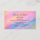 Carte De Visite Tendance Unique vivid Rose Bleu abstrait vagues (Dos)