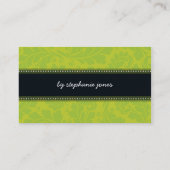 CARTE DE VISITE tendance vert citron vert (Dos)