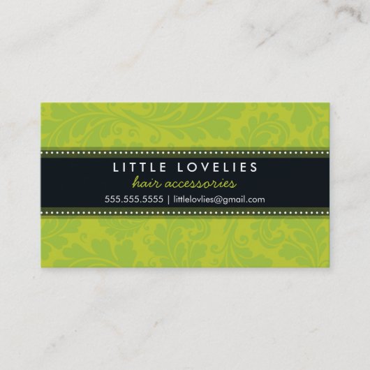 CARTE DE VISITE tendance vert citron vert (Devant)