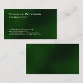 Carte De Visite Tendance vert foncé futuriste moderne (Devant / Derrière)