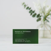 Carte De Visite Tendance vert foncé futuriste moderne (Debout devant)