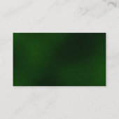 Carte De Visite Tendance vert foncé futuriste moderne (Dos)