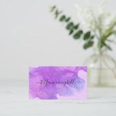 Carte De Visite Tendance violet maquillage Artiste (Debout devant)