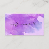Carte De Visite Tendance violet maquillage Artiste (Devant)