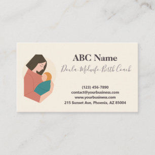 Carte De Visite Tender Hold Modern Doula & Birth Coach