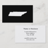 Carte De Visite Tennessee en blanc (Devant / Derrière)