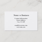 Carte De Visite Tennessee en blanc (Dos)