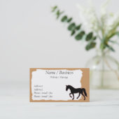 Carte De Visite Tennessee Walking Horse Profil de la bannière (Debout devant)