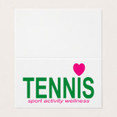 Carte De Visite Tennis (Extérieur déplié)