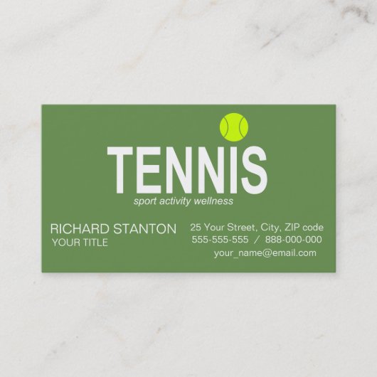 Carte De Visite Tennis (Devant)