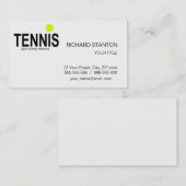 Carte De Visite Tennis (Devant / Derrière)