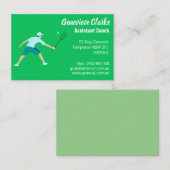Carte De Visite Tennis (Devant / Derrière)