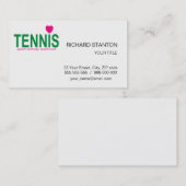 Carte De Visite Tennis (Devant / Derrière)