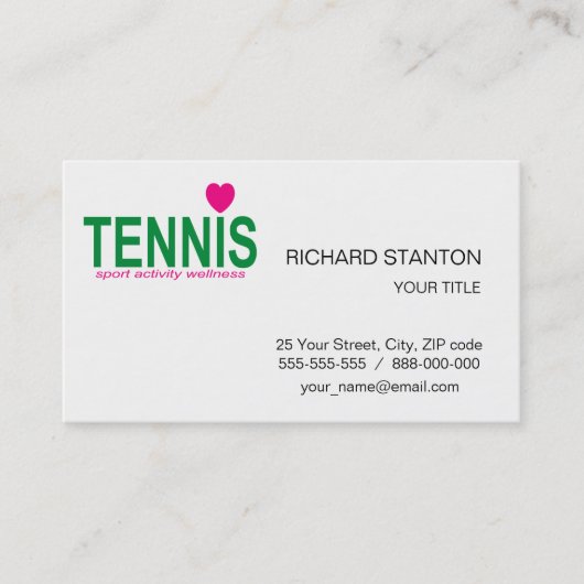 Carte De Visite Tennis (Devant)