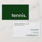 Carte De Visite tennis. (Devant / Derrière)