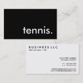 Carte De Visite tennis. (Devant / Derrière)