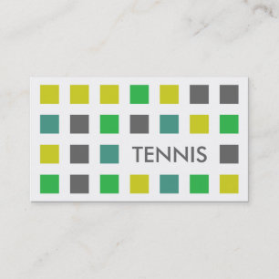 Carte De Visite TENNIS (carrés modernes)