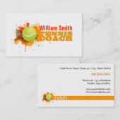 Carte De Visite Tennis Coach (Devant / Derrière)