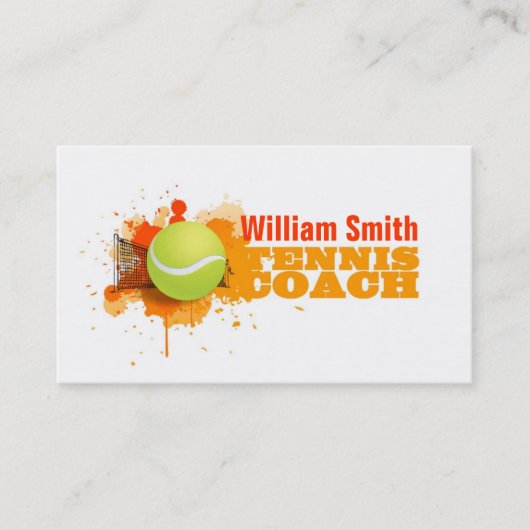 Carte De Visite Tennis Coach (Devant)