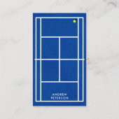 Carte De Visite Tennis Coach Blue Court (Dos)