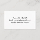 Carte De Visite Tennis Coach Name Player Athlete Pro Clay Court (Dos)