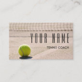 Carte De Visite Tennis Coach Name Player Athlete Pro Clay Court (Devant)