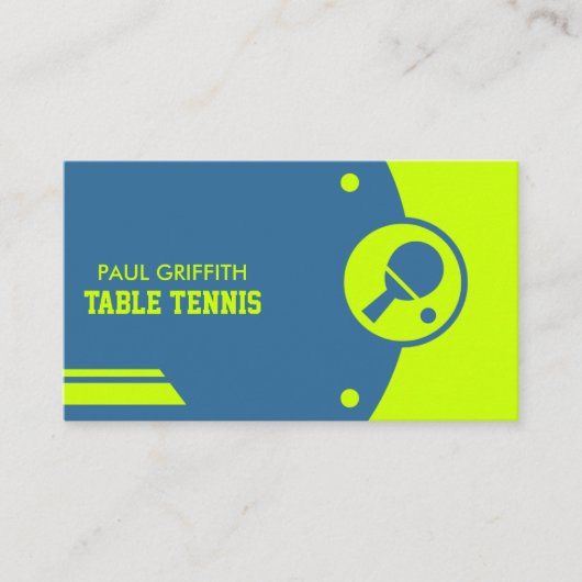 Carte De Visite Tennis De Table (Devant)