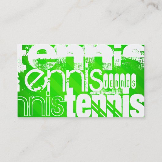 Carte De Visite Tennis ; Neon Green Stripes. (Dos)