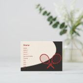 Carte De Visite Tennis - potelé (Debout devant)