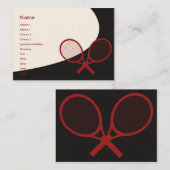 Carte De Visite Tennis - potelé (Devant / Derrière)