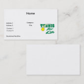 Carte De Visite tennis pour la conception de texte vie (Devant / Derrière)